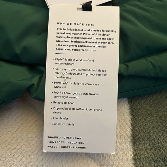 Lululemon Women’s Size 10 Down for It All Jacket in Everglade Green NWT - Picture 4 of 11